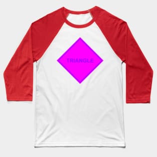 Magenta Purple Triangle Baseball T-Shirt